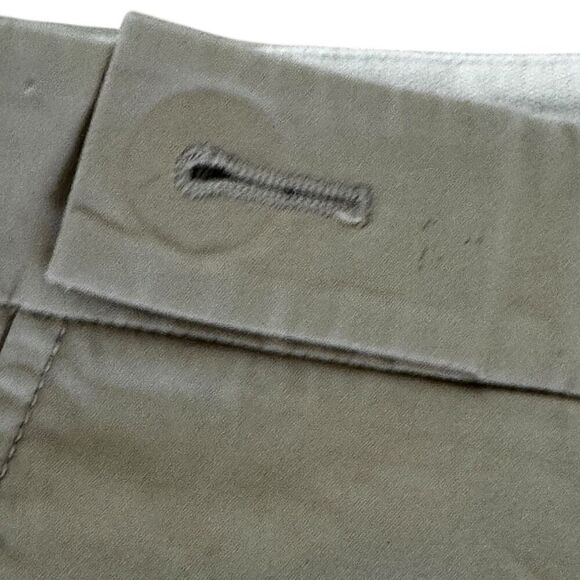Tory Burch khaki beige pants straight leg mid rise casual work SZ 6 #2419 - Picture 6 of 14